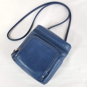 Tignanello Leather Crossbody Satchel Bucket Purse